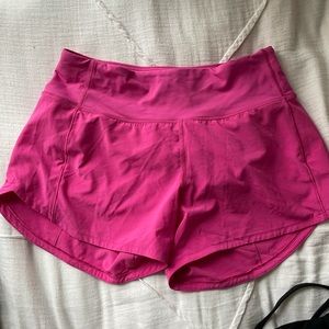 Pink Lululemon Speed Up 4” Shorts Size 4